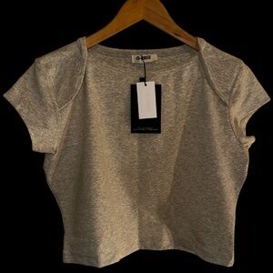 4th & Reckless Heather Gray Cropped Tee | NWT XLarge